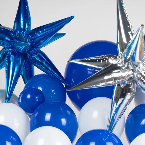 Miniatura 6 de Kit de arco de globos de graduación 2026, decoraciones de fiesta azul real y plateado: diploma de aluminio, letras de felicitación, globos de Azul