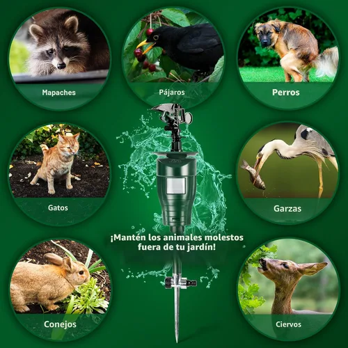 Miniatura 5 de GARDIGO® Repelente de animales con chorro de agua Repelente de aves, repelente de garzas y gatos Aspersor activado por movimiento Rango