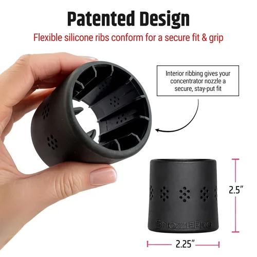 Miniatura 4 de SnozzlePro - Adaptador universal para secador de pelo para boquillas concentradoras, diseño patentado antideslizante, se adapta a la mayoría