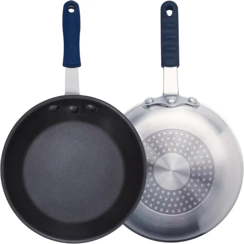 Miniatura 8 de Winco AFPI-8NH, sartén de aluminio lista para inducción de 8 pulgadas con revestimiento antiadherente, sartén con funda de silicona