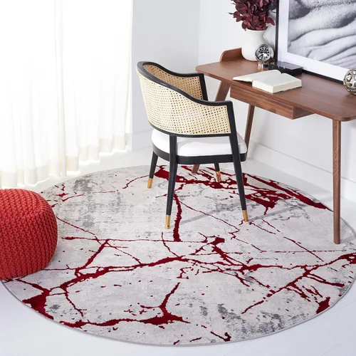Miniatura 37 de SAFAVIEH Amelia Collection - Alfombra decorativa de 2 x 4 pies, gris y negro, diseño abstracto moderno, no desprende pelusa y de fácil cuidado