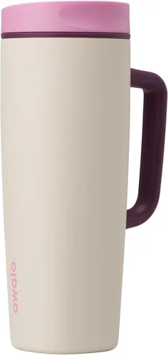Miniatura 36 de Owala SmoothSip Slider - Vaso de café aislado de acero inoxidable, reutilizable, taza de café helado, taza de viaje para café caliente, sin BPA, 12