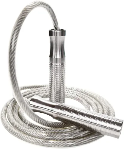 Miniatura 8 de Cuerda de saltar pesada, cuerda de salto pesada para mujeres, hombres, entrenamiento de fitness y resistencia, cuerda ajustable audaz, asas