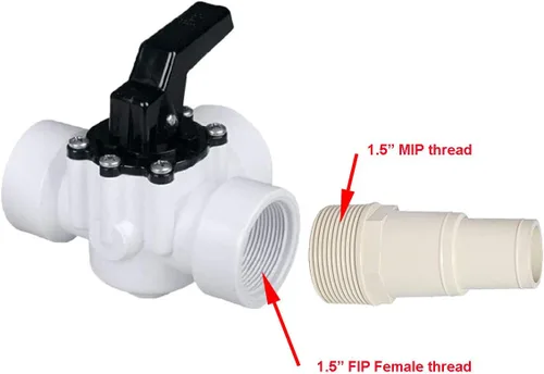Miniatura 4 de ATIE Adaptador universal de manguera de piscina combinado de 1.25 pulgadas/1.5 pulgadas SPX1091Z7, SPX1091Z4 repuesto para bomba de piscina sobre