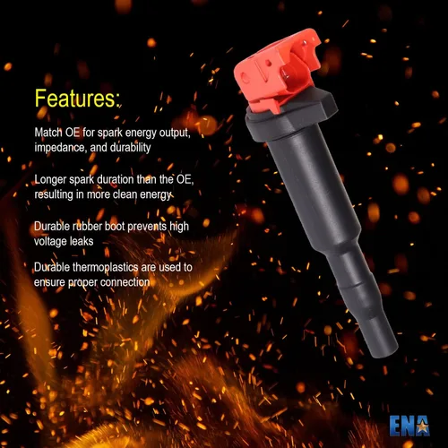 Miniatura 7 de ENA Juego de 6 bobinas de encendido rojas compatibles con BMW 128i 135i 335i 325i 328i 330i M5 M6 525xi 528i 550i 750i N54 X3 X5 X6 Z4 4.4L 4.8L