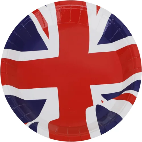 Miniatura 8 de Union Jack Banderines de papel de 8.2 ft/8.2 pies de largo con 10 banderas triangulares banderines británicos decoración de fiesta británico Reino