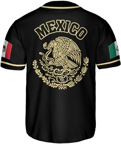 Miniatura 2 de Woseprints - Camiseta de béisbol mexicana personalizada para hombres y mujeres, con bandera mexicana, orgullo de la bandera mexicana