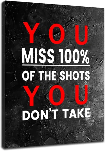 Miniatura 45 de Motivational Wall Art 1% Better Every Day Quote Framed Canvas Poster Inspirational Wall Decor for Office Gym Study Room Small Size Growth Mindset