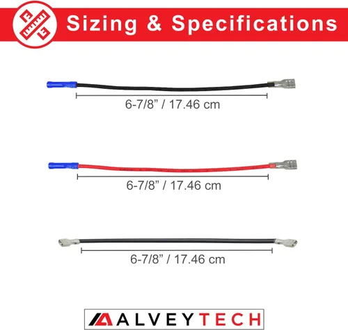 Miniatura 3 de AlveyTech Kit de arnés de cableado universal de batería de 36 voltios, cable de repuesto de 14 AWG 600 V para scooters eléctricos, mini motos