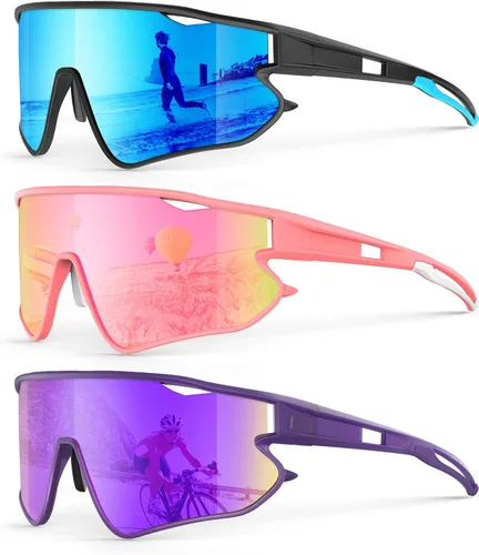 Miniatura 15 de KALIYADI Gafas de sol polarizadas para hombre, lentes de sol polarizadas para ciclismo, gafas de sol deportivas para correr, ciclismo, protección