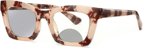 Miniatura 9 de Gafas de lectura bifocales cuadradas fotocrómicas de transición al aire libre para mujeres hombres computadora presbípicos lectores gafas de sol