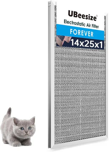 Miniatura 27 de UBeesize 20x25x1 Filtro de aire electrostático reutilizable para HVAC y aire acondicionado, filtro para estufa, MERV 8, lavable, dura toda la vida
