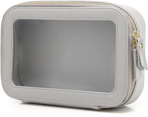 Miniatura 8 de Pinkmik Pequeña bolsa de maquillaje, mini estuche transparente para maquillaje y neceser con cremallera, organizador de bolsos para mujer