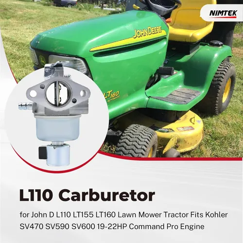 Miniatura 2 de NIMTEK Carburador LT160 de repuesto para tractor John D L110 LT155 LT160 para cortacésped Kohler CV460 CV490 SV470 SV590 SV600 19-22HP Command Pro
