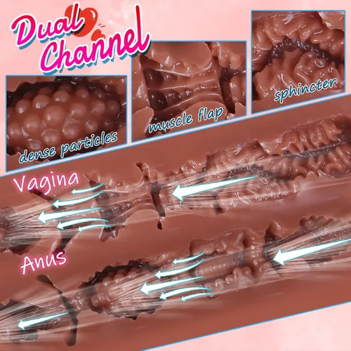 Miniatura 3 de Muñeca sexual realista para hombres, masturbador masculino virgen con vagina apretada y anal, juguete sexual masculino Stroker Bubble Butt, Big