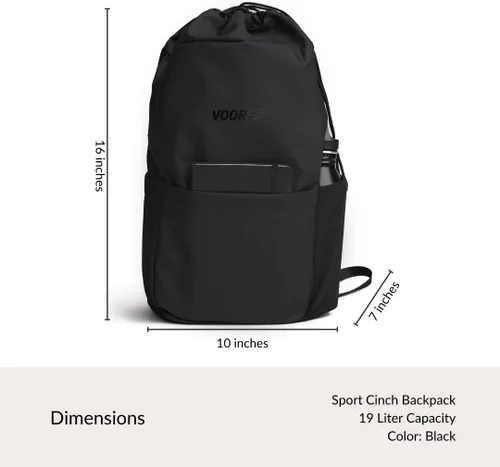 Miniatura 2 de Mochila deportiva con cincha, Negro -, Mochila deportiva con cincha