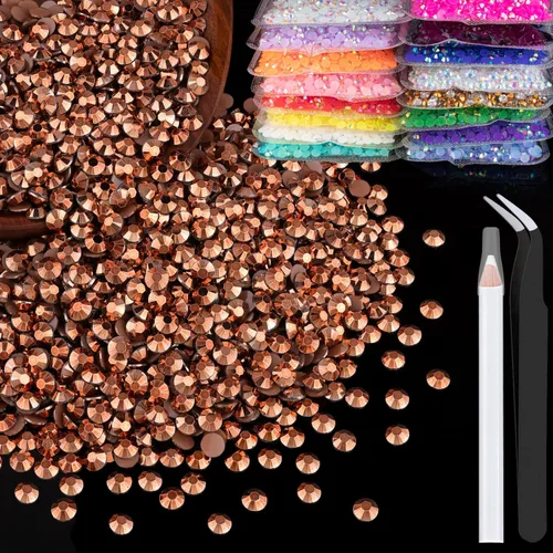 Miniatura 60 de 5000 piezas de diamantes de imitación de resina de 0.118 pulgadas a granel, color verde oscuro AB con parte trasera plana, diamantes de imitación