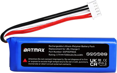 Miniatura 7 de Batmax Nueva batería de 3.7 V 7200 mAh GSP1029102A para JBL carga 3 altavoz Bluetooth portátil