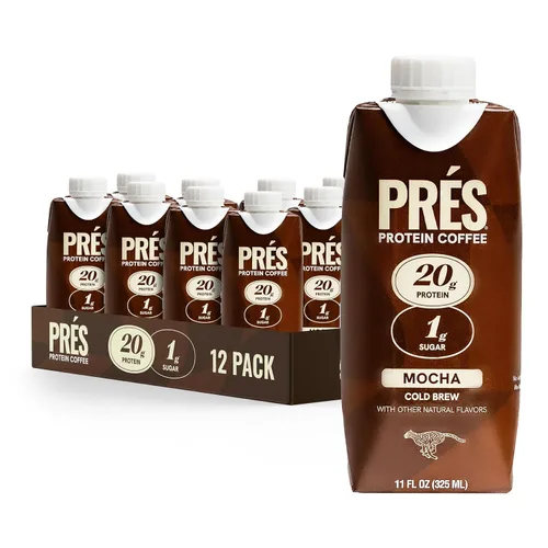 Miniatura 9 de PRES - Café proteico, variedad, alto en proteínas, cerveza fría real, 0.71 onzas de proteína, 0.4 oz de azúcar, 100 calorías, aperitivos