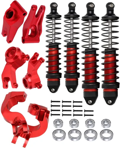 Miniatura 7 de Upgrades - Amortiguadores de aleación RC, bloque de ruedas, bloques de dirección, portadores de eje trasero para granito 1/10/10/Senton 4x4 3S Blx