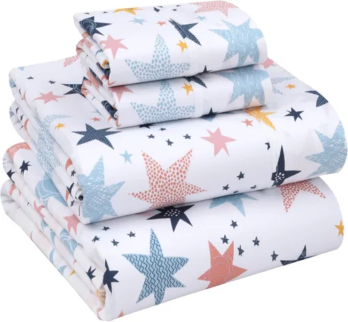 Miniatura 81 de RUVANTI Juego de sábanas divididas tamaño King de 100 % algodón para cama ajustable, 5 piezas, ropa de cama de tejido de percal suave y Guisante