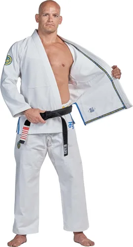Miniatura 4 de FUJI Flow-Tech Jiu-Jitsu Gi uniforme ligero BJJ máxima transpirabilidad