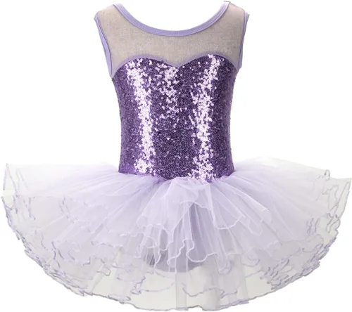 Miniatura 4 de Disimlarl Girls Ballerina Prom Party Costume Kids Flower Dress Dancewear Gymnastic Leotard Ballet Dress