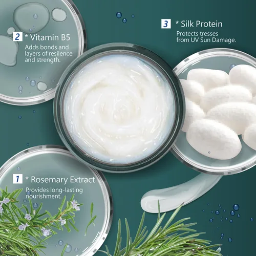 Miniatura 3 de SH-RD Crema proteica para cabello seco dañado Tratamiento capilar con proteínas sin enjuague para restaurar, revitalizar y reparar las puntas