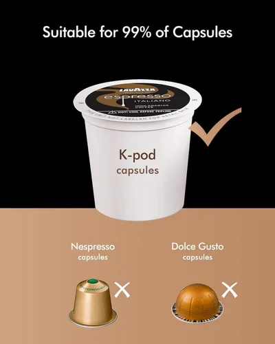 Miniatura 5 de SIFENE Cafetera de goteo 3 en 1 de una sola porción, cafetera compacta compatible con K-Cup/K-Pod para café molido y té, depósito de agua extraíble