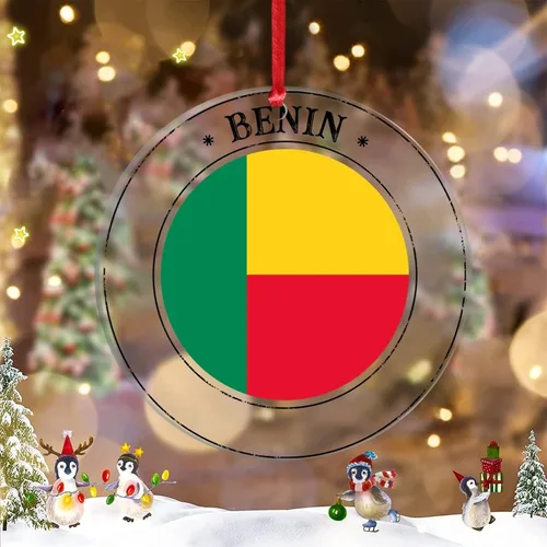 Miniatura 16 de Adornos para árbol de Navidad con bandera de Brasil, recuerdo de la ciudad del país, adornos de Navidad personalizados 2022, adornos colgantes