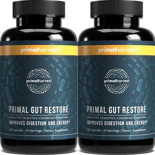 Miniatura 8 de Restore for Gut Health by Primal Harvest, Primal Gut Restore w/ POSTbiotics, PREbióticos y PRObióticos para mujeres y hombres, 60 CT - Digestión