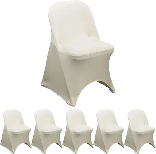 Miniatura 75 de YOUR CHAIR COVERS - Funda para silla plegable de elastano azul claro - Funda de cojín tapizada plegable elástica ajustable extraíble lavable
