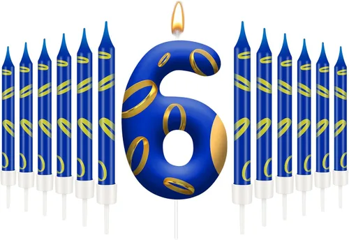 Miniatura 27 de 13 piezas de velas temáticas de coches de carreras para cumpleaños en negro y blanco con número de carrera 1 a cuadros, velas para tarta de coche