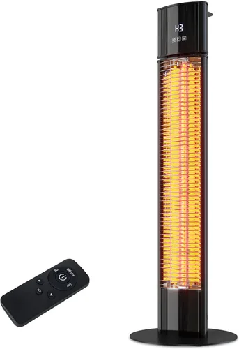 Calentador eléctrico portátil para exteriores, calentador de patio infrarrojo para uso exterior/interior, calentador de garaje eléctrico, 1500W,