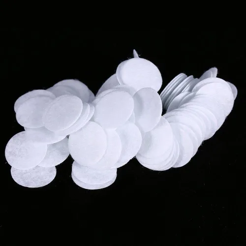 Miniatura 4 de 100pcs nuevo filtro de algodón redondo filtro almohadillas para la máquina de belleza de eliminación de puntos negros (0.787 in)