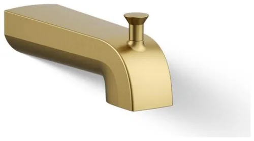 Kohler K-97089-2MB - Boquilla de baño desviadora para montaje en pared, conexión deslizante, diseño elegante, latón cepillado vibrante