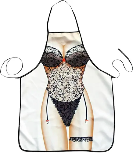 HAKSEN Delantales divertidos para hombres, delantal de broma para asar para hombres y mujeres, delantal de cocina para la cocina, al aire libre,