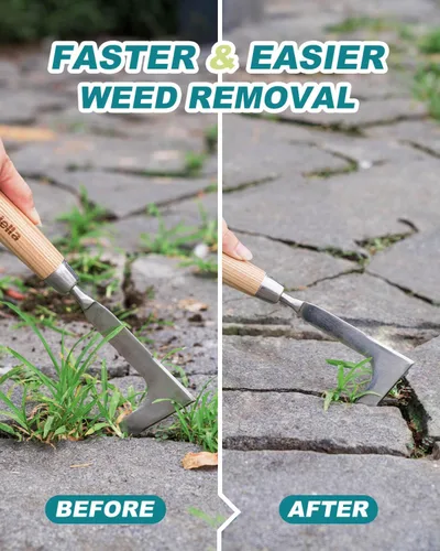 Miniatura 3 de Herramienta de deshierbe de grietas para entre adoquines, herramienta de eliminación de malas hierbas para acera, cubierta de pavimentación