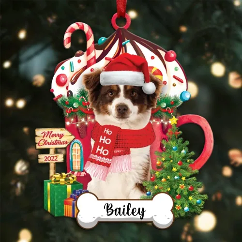 Miniatura 33 de Amantes de los perros de Navidad – Navidad de perros disponibles para muchos perros Shi Tzu – Adorno con forma personalizada, adorno de Navidad