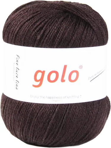 Miniatura 7 de golo Lana merino para tejer hilo de cachemira de 3 capas para ganchillo hilo de ganchillo Marrón