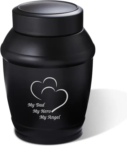 Miniatura 33 de Urna de cremación mediana verde para cenizas humanas adulto macho hembra Angel Ceramic Urn for Ashes Men Women Dad Mom,Memorial Urn with Velvet