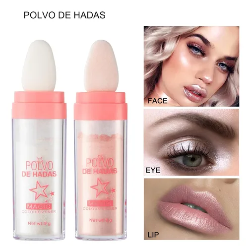 Miniatura 2 de Polvo De Hadas Polvo De Hadas - Polvo de Hadas 3D de Alto Brillo Polvo Suelto Purpurina Polvo de Colorete Facial Polvo Brillante para Ojos, Cara