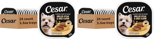 Miniatura 26 de Cesar - Comida húmeda clásica para perros en salsa con receta de cordero, bandejas fáciles de pelar de 3.5 onzas, 24