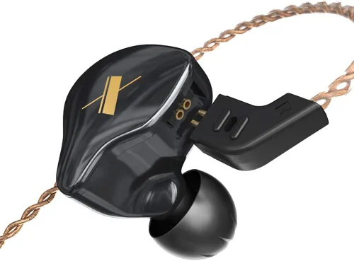 Miniatura 4 de KZ EDX - Monitores intrauditivos, estéreo HiFi para escenario/estudio IEM con aislamiento de ruido con cable deportivo, auriculares con cable Negro