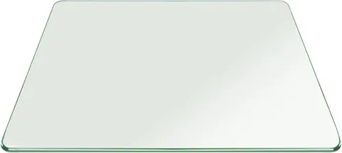 Miniatura 27 de Tablero de vidrio templado transparente de 10 pulgadas cuadradas con borde biselado de 1/2 pulgada de espesor para mesas de comedor, de café