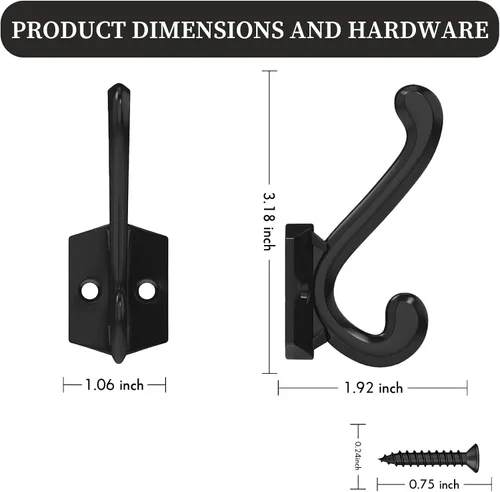 Miniatura 3 de CBWLWJ Paquete de 16 ganchos de pared resistentes para colgar en la pared, para sala de estar, baño, cocina, para abrigo, bolsa, bufanda, toalla
