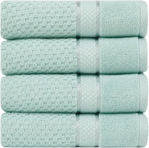 Miniatura 16 de Ample Decor Juego de toallas de baño 100% algodón, 6 piezas, suaves y absorbentes, de secado rápido, juego de toallas de baño
