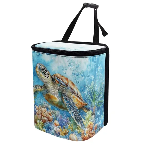 Miniatura 18 de Basurero para automóvil con tapa, bolsa de basura para colgar del automóvil, a prueba de fugas, portátil, papelera, sedán, accesorios