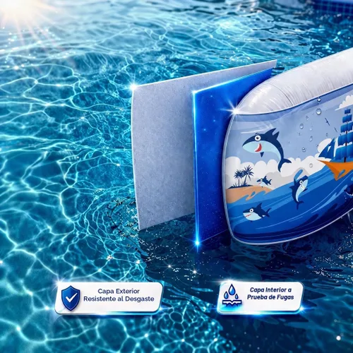 Miniatura 6 de Piscina inflable para niños y adultos, 102 x 63 x 22 pulgadas, piscinas inflables familiares de tamaño completo para niños, piscina gruesa