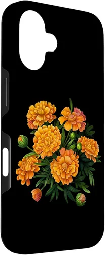 Miniatura 3 de Vintage Marigold Inspired Flower Case for iPhone 16